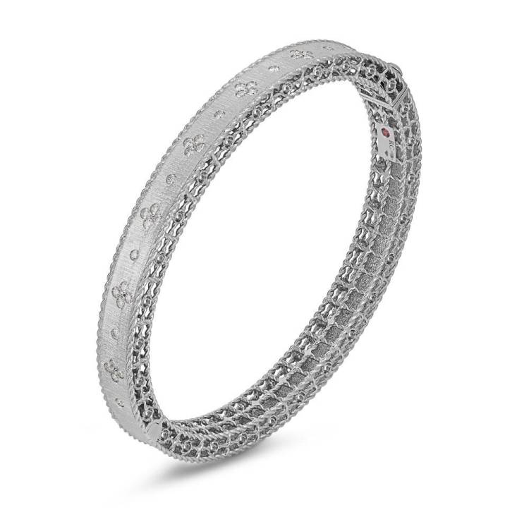Roberto Coin Princess 18ct White Gold Diamond Bangle