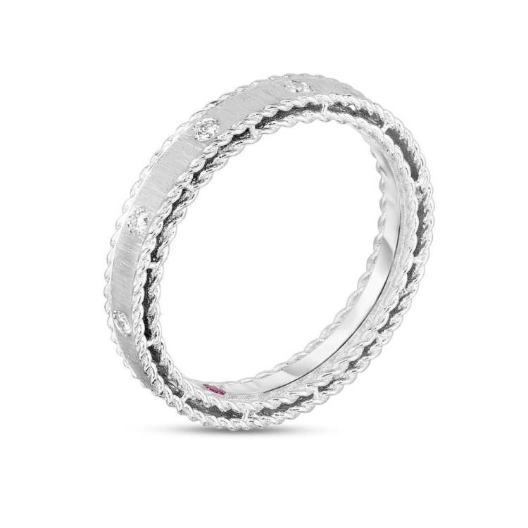 Roberto Coin Princess 18ct White Gold Diamond Ring - 17-(57)