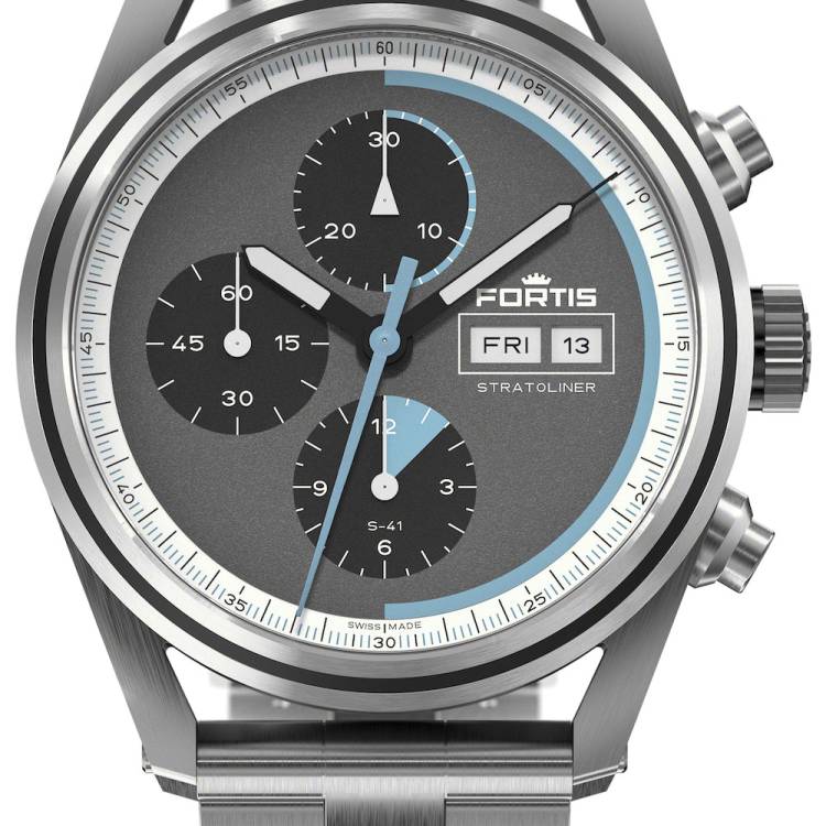 Fortis Watch Stratoliner Cosmic Grey Bracelet - Grey