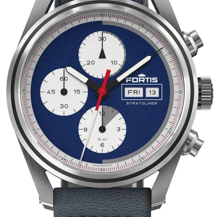 Fortis Watch Stratoliner Blue Japan Aviator Strap