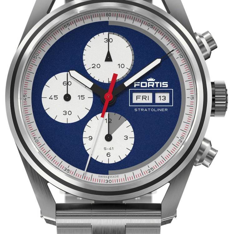 Fortis Watch Stratoliner Blue Japan Bracelet - Blue