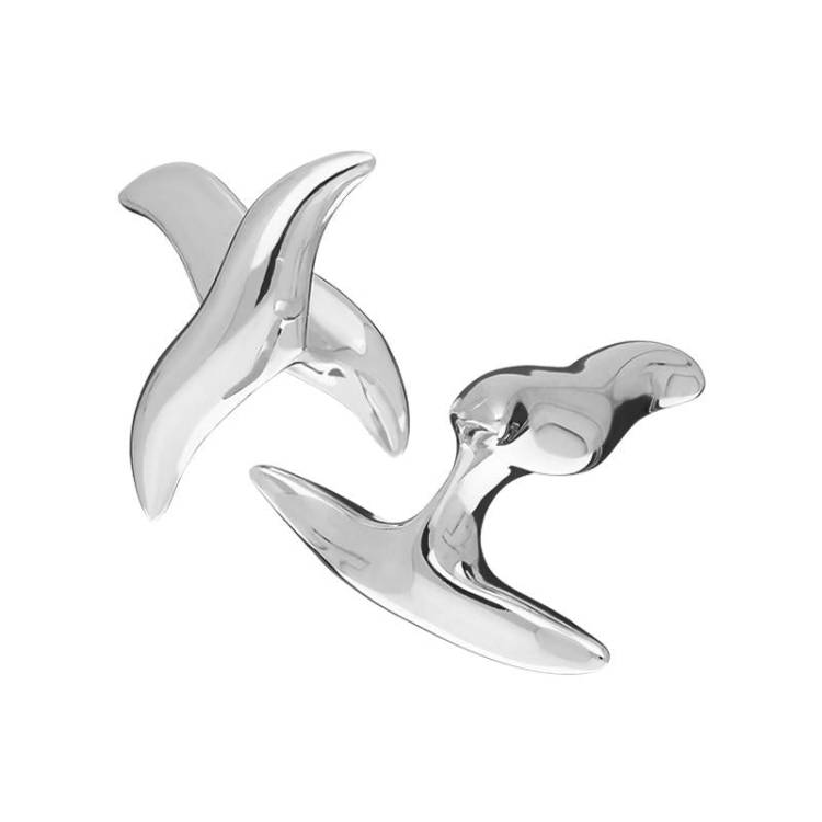 Sarah Jordan Sterling Silver Zig Zag Cufflinks
