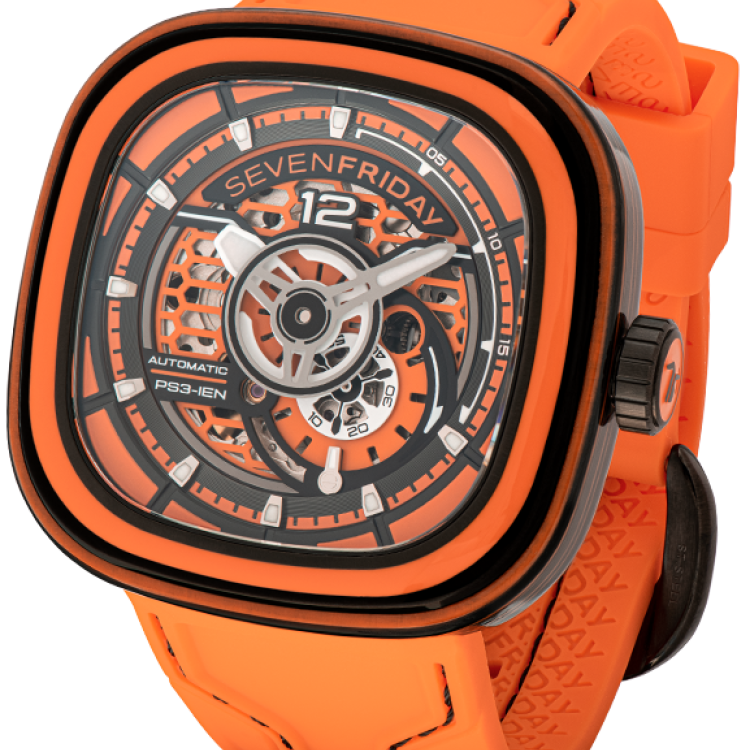 SevenFriday Watch PS3/03 Chromatic Carbon Orange