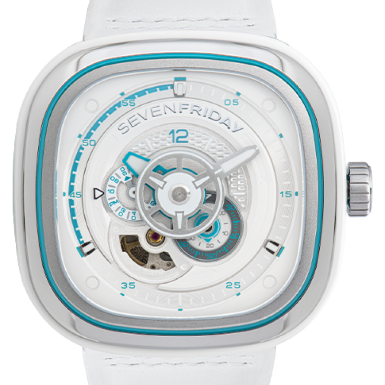 SevenFriday Watch P3C/10 Beach Club Turqouise Limited Edition - White