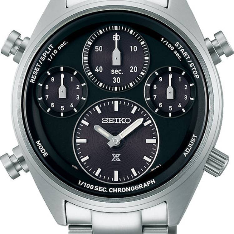 Seiko Watch Prospex Speedtimer Solar Chronograph Black on Black