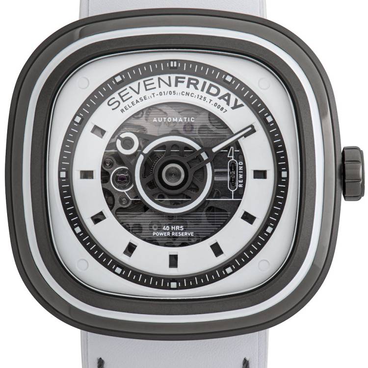 SevenFriday Watch T1/05 White-T - Black