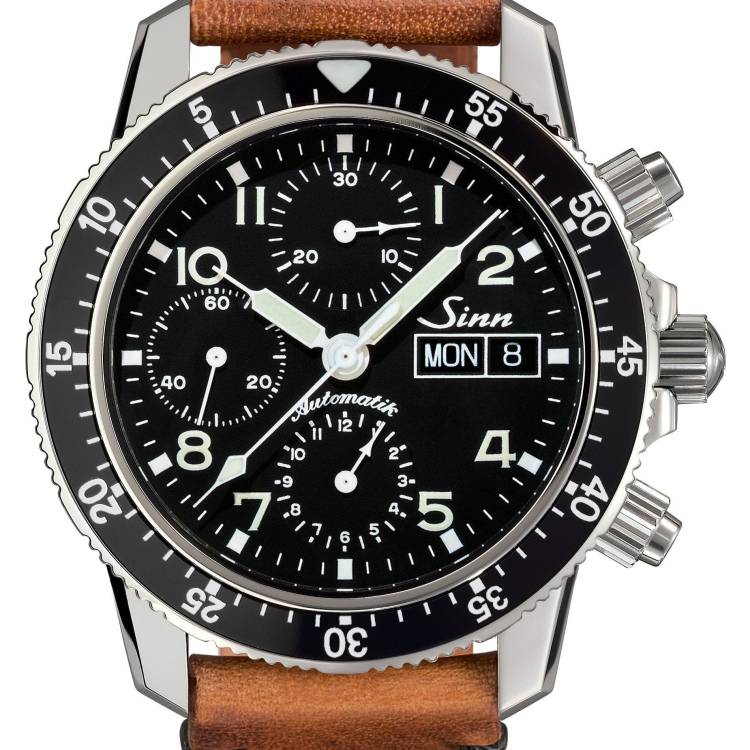 Sinn Watch Flieger Chronograph 103 St Sa Vintage Cowhide Brown - Black