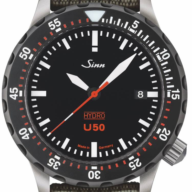 Sinn Watch U50 Hydro SDR Textile Olive Grey