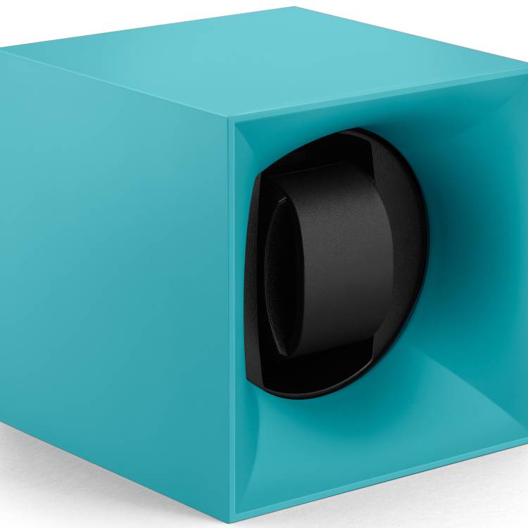 Swiss Kubik Watch Winder Single Startbox Aqua Blue - Blue