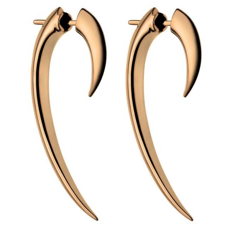 Shaun Leane Hook 18ct Rose Gold Plated Sterling Silver Size 1 Earrings D - Rose Gold