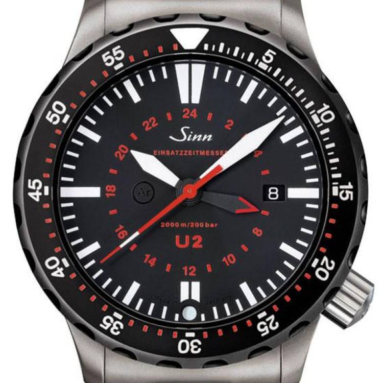 Sinn Watch U2 SDR - EZM 5 Bracelet - Black
