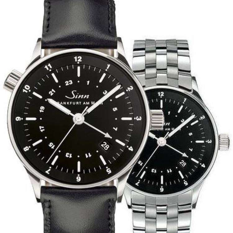 Sinn Watch 6060 Finance District Bracelet-Leather - Black
