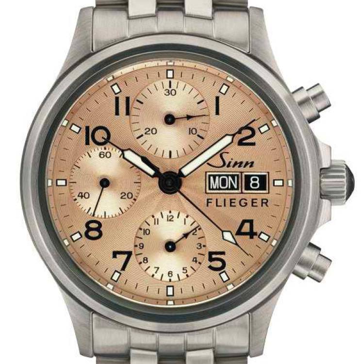 Sinn Watch 356 Sa Pilot II Fine Link Bracelet - Gold