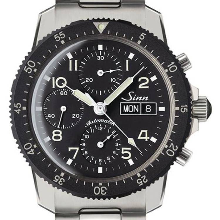 Sinn Watch Flieger Chronograph 103 St Bracelet - Black