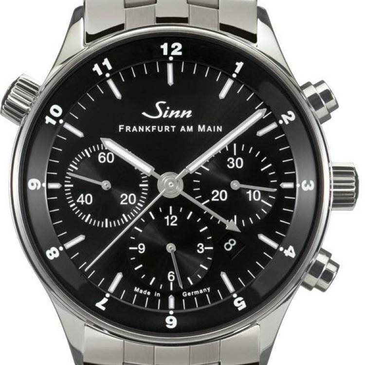 Sinn Watch 6099 Finance District Bracelet-Leather - Black