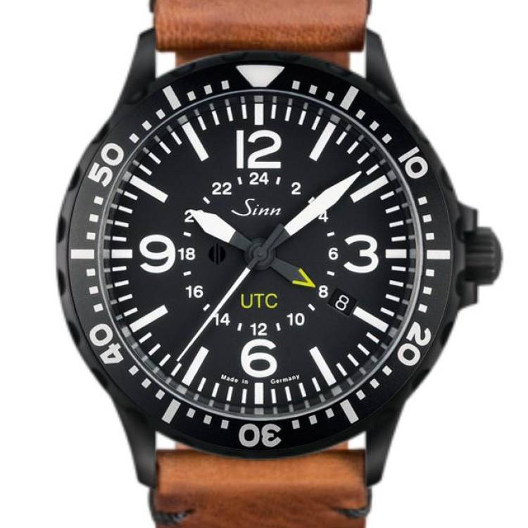 Sinn Watch 857 S UTC Vintage Leather - Black