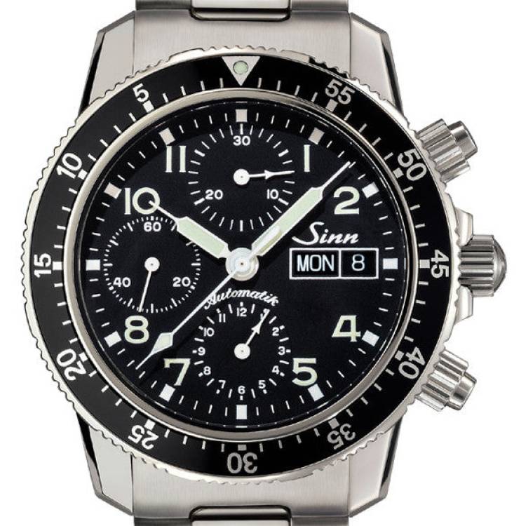 Sinn Watch Flieger Chronograph 103 St Sa Bracelet - Black