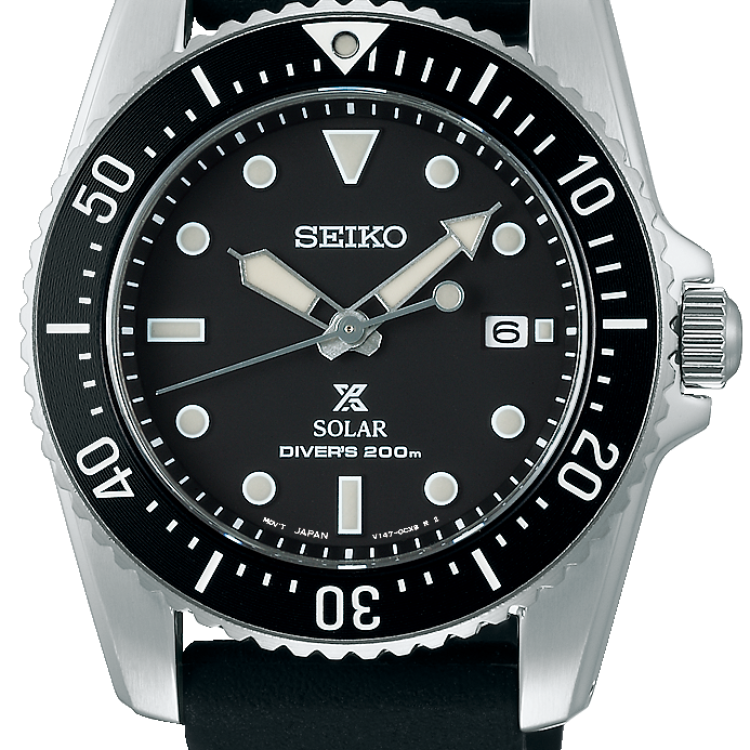 Seiko Watch Prospex Compact Solar Scuba Diver - Black