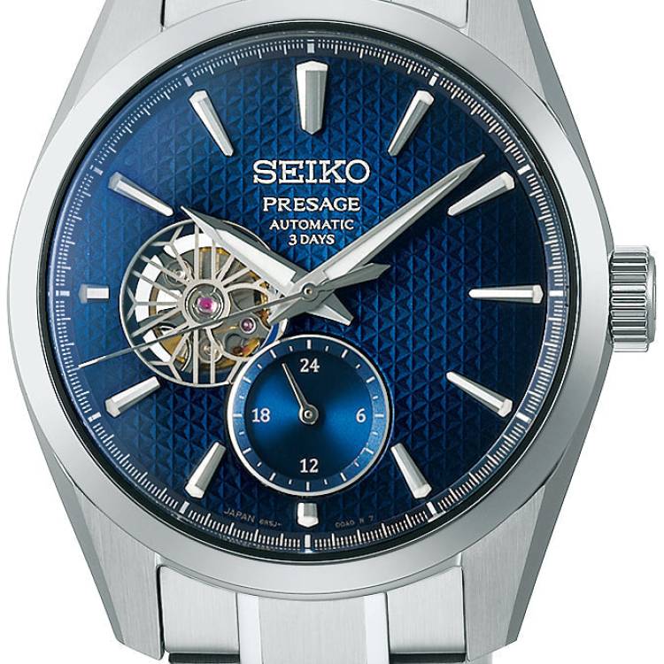 Seiko Presage Watch Sharp Edged Ao Open Heart