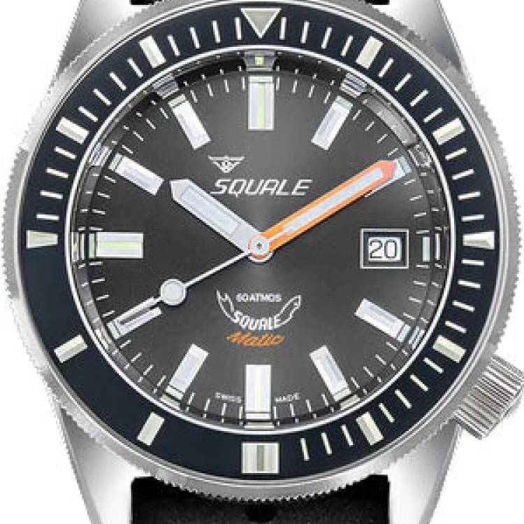 Squale Watch Matic Grey Rubber