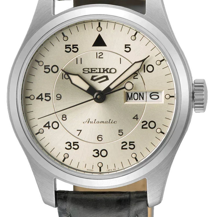 Seiko Watch 5 Sports Champagne Flieger Suit Style