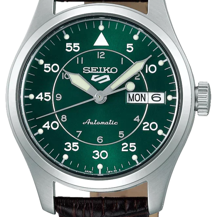 Seiko Watch 5 Sports Kelly Green Flieger Suit Style