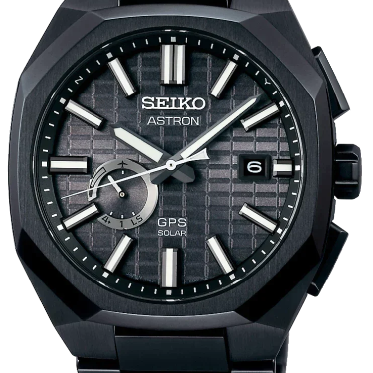 Seiko Astron Watch GPS Solar Jet Black Crystal Box