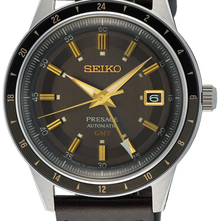 Seiko Presage Watch Style 60s Road Trip GMT Fume