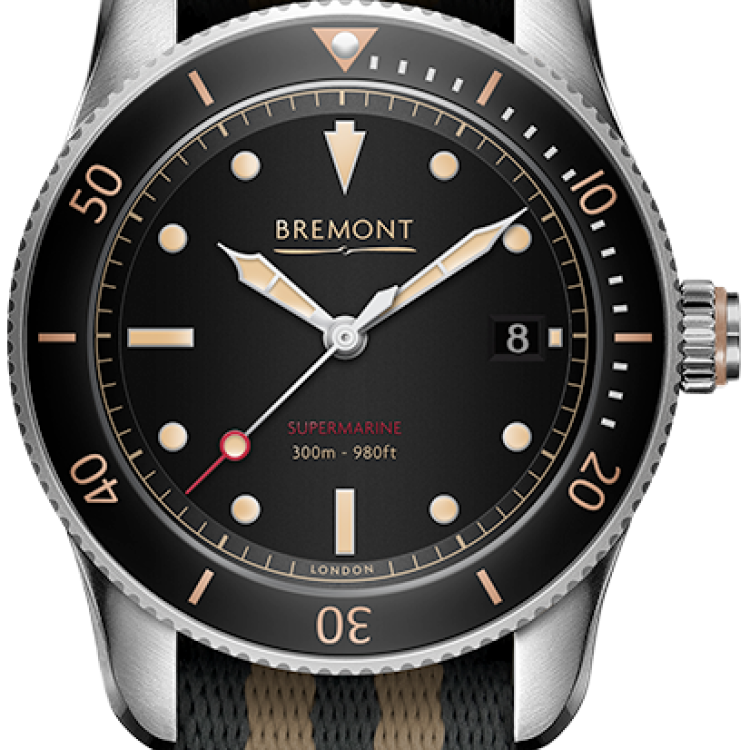 Bremont Watch Supermarine S301 Black Nato - Black