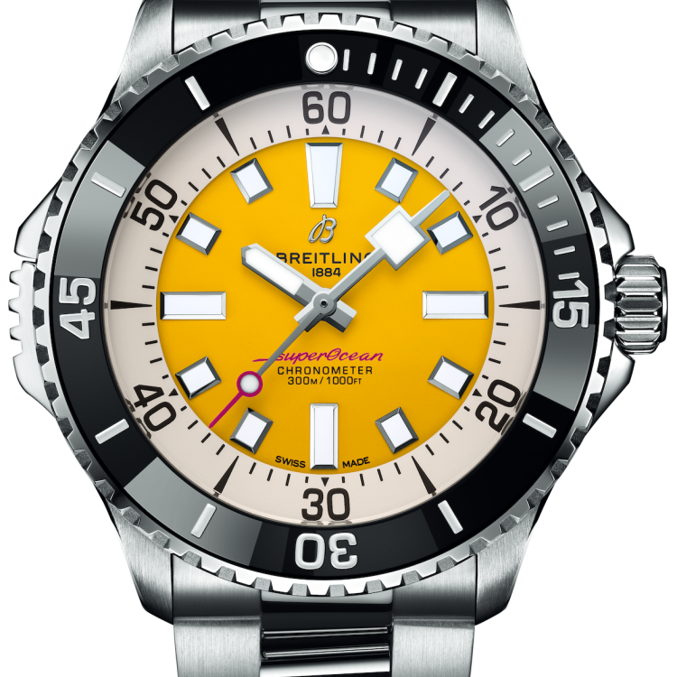 Breitling Watch Superocean Automatic 46 Code Yellow Bracelet Limited Edition