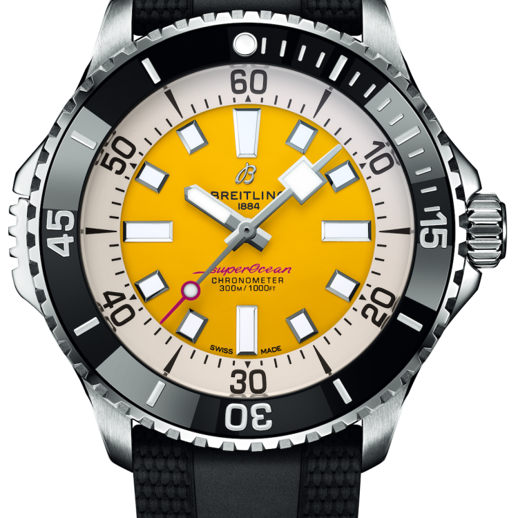 Breitling Watch Superocean Automatic 46 Code Yellow Rubber Limited Edition