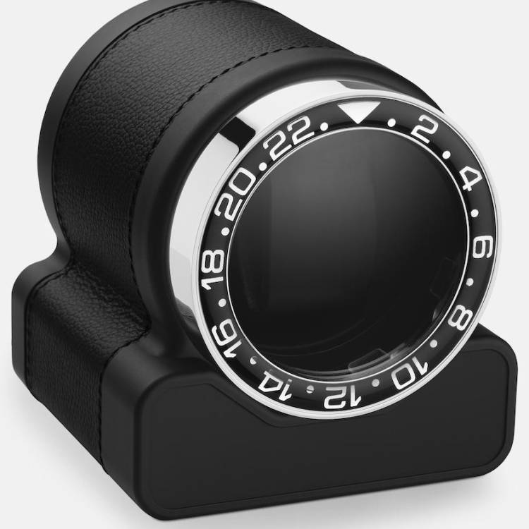 Scatola del Tempo Watch Winder Rotor One Black Black Bezel - Black