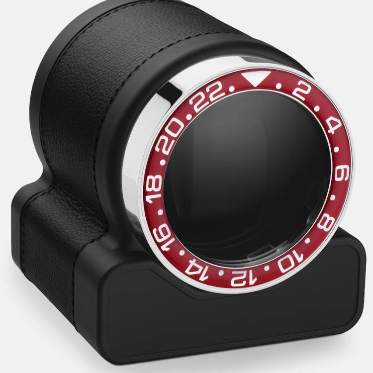 Scatola del Tempo Watch Winder Rotor One Black Red Bezel - Black