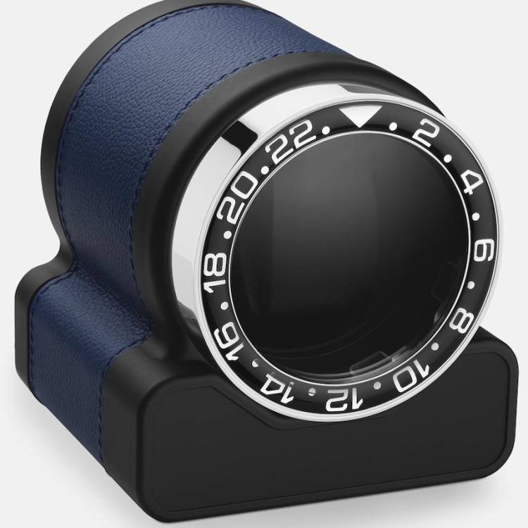 Scatola del Tempo Watch Winder Rotor One Blue Black Bezel - Black