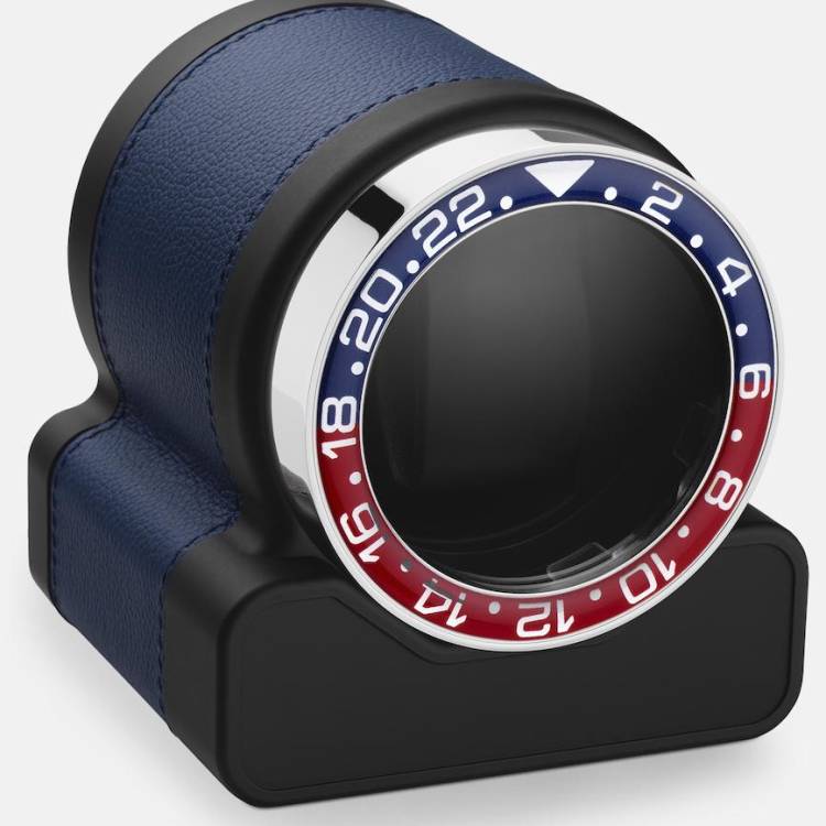 Scatola del Tempo Watch Winder Rotor One Blue Pepsi Bezel - Black
