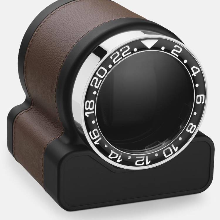 Scatola del Tempo Watch Winder Rotor One Chestnut Black Bezel - Black