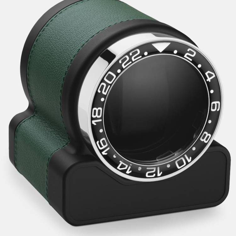 Scatola del Tempo Watch Winder Rotor One Green Black Bezel - Black