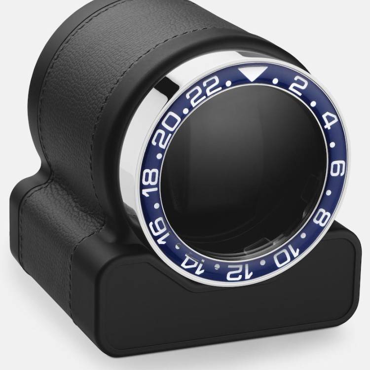 Scatola del Tempo Watch Winder Rotor One Grey Blue Bezel - Black