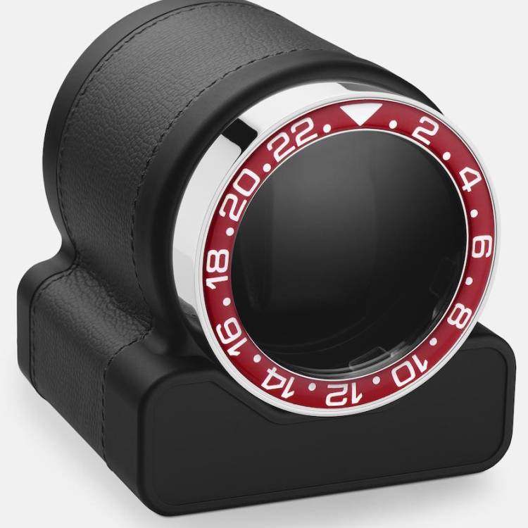 Scatola del Tempo Watch Winder Rotor One Grey Red Bezel - Black