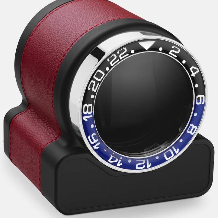Scatola del Tempo Watch Winder Rotor One Red Batman Bezel - Black