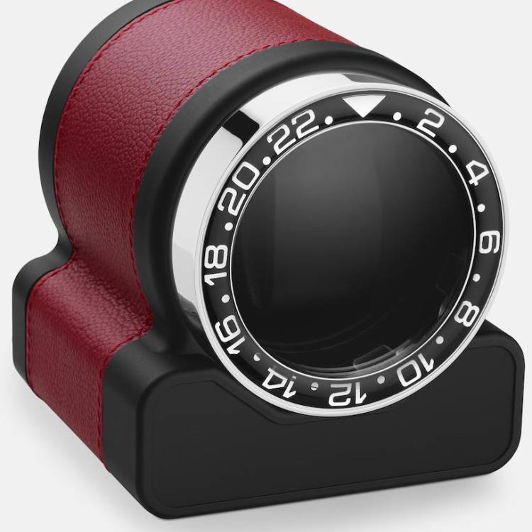 Scatola del Tempo Watch Winder Rotor One Red Black Bezel - Black