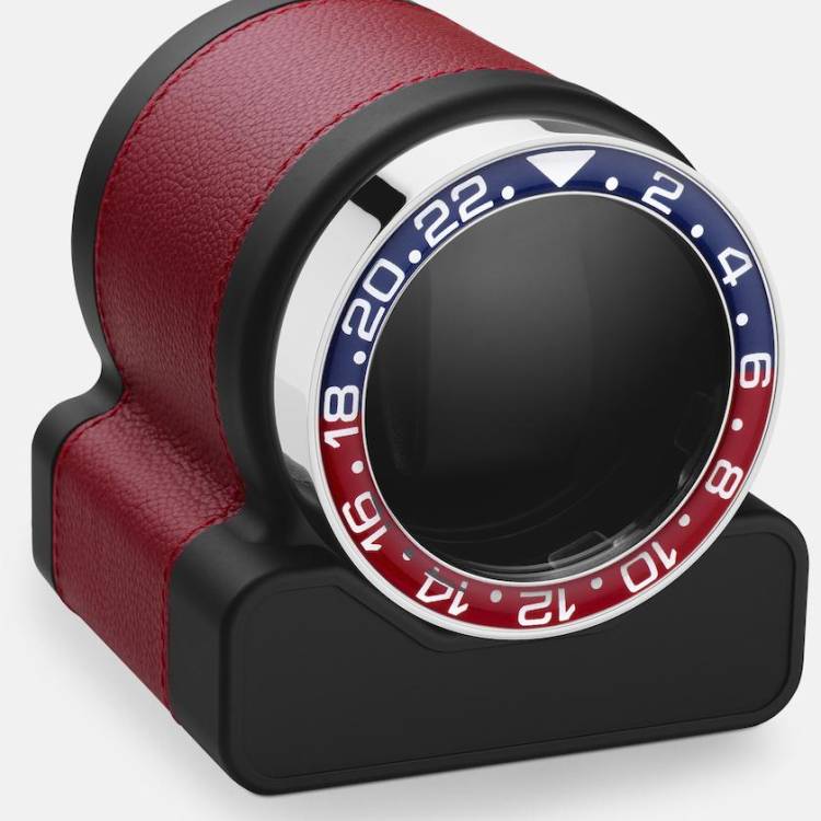 Scatola del Tempo Watch Winder Rotor One Red Pepsi Bezel - Black