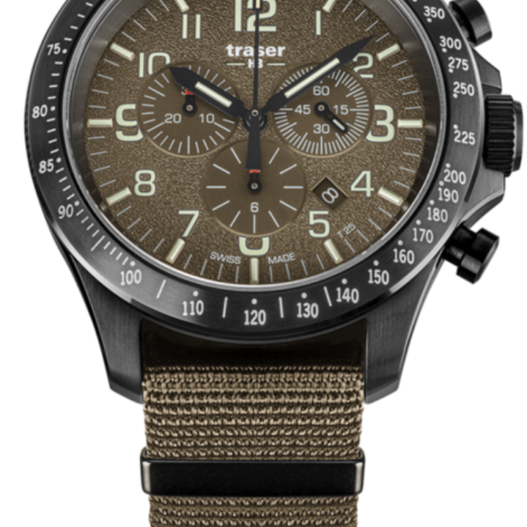 Traser H3 Watch P67 Officer Pro Chronograph Khaki - Green