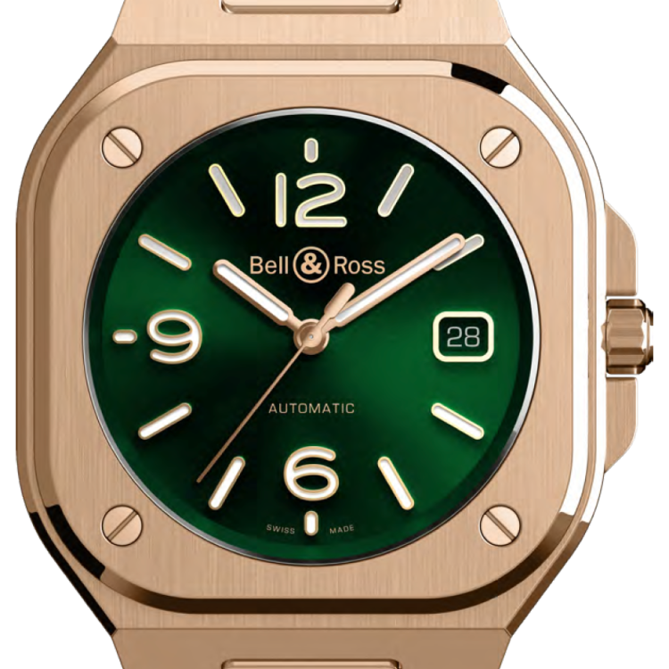 Bell & Ross Watch BR 05 Auto Green Gold Bracelet