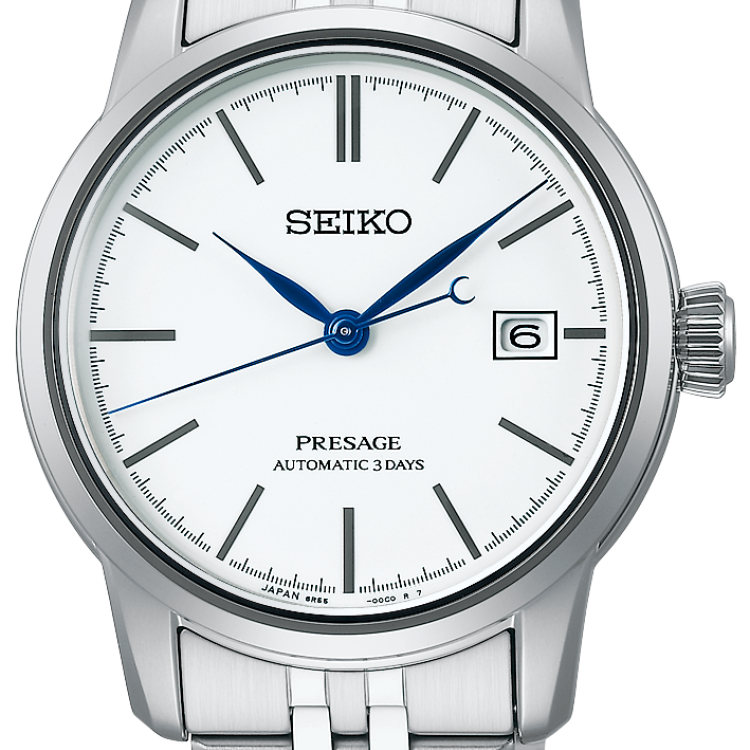 Seiko Presage Watch Pure White Enamel