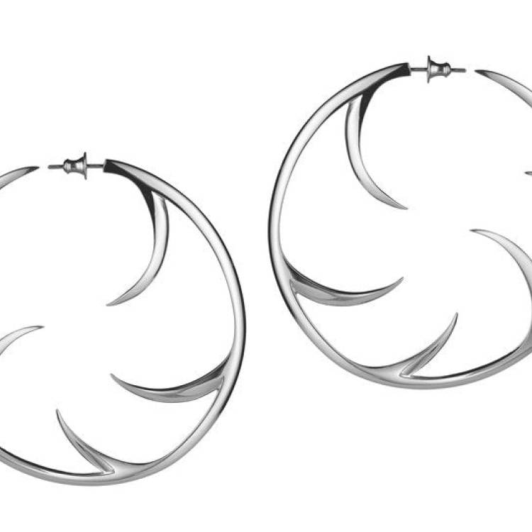 Shaun Leane Cat Claw Sterling Silver Statement Hoop Earrings