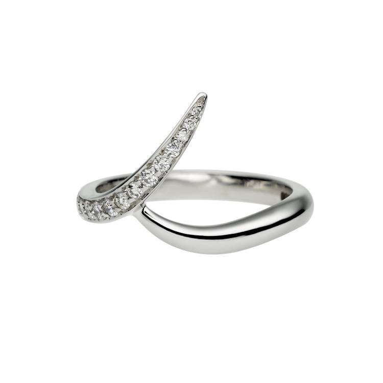 Shaun Leane Entwined Platinum 0.15ct Diamond Outward Wedding Ring - J