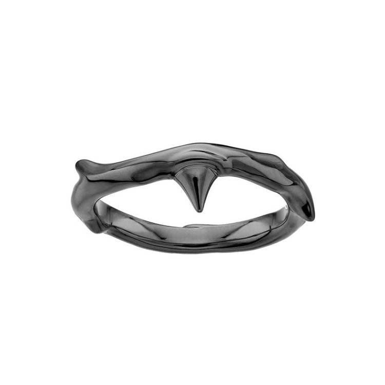 Shaun Leane Rose Thorn Sterling Silver Black Rhodium Ring - P
