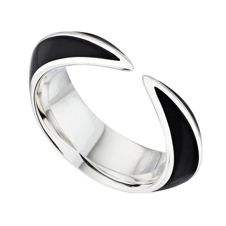 Shaun Leane Sabre Deco Sterling Silver Ceramic Ring - V