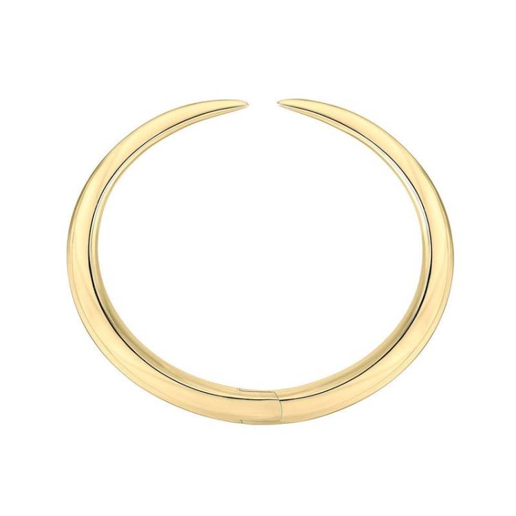 Shaun Leane Sabre Deco 18ct Yellow Gold Plated Sterling Silver Cuff Bangle - L
